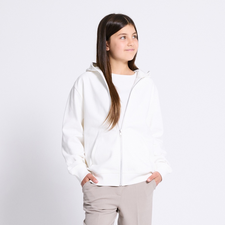 Zip hoodie "Tom star" White